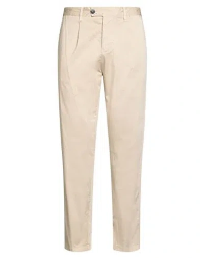 Berna Man Pants Beige Size 40 Cotton, Elastane In Neutral
