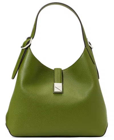 Kate Spade Deco Medium Pebbled Leather Crossbody Tote Bag In Green