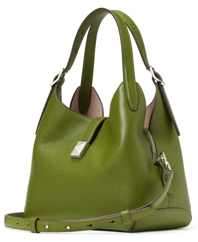Kate Spade Deco Medium Pebbled Leather Crossbody Tote Bag In Green