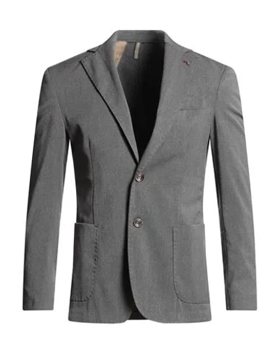 Paul Miranda Man Blazer Grey Size 36 Polyester, Viscose, Elastane In Gray