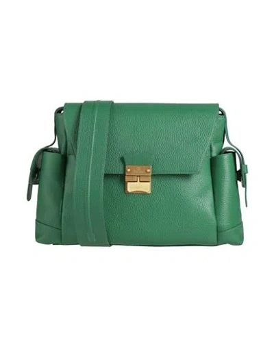 Pineider Woman Cross-body Bag Green Size - Leather