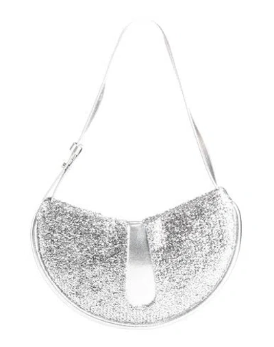 Themoirè Woman Shoulder Bag Silver Size - Textile Fibers In Silver