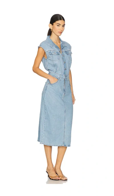 Levi's Iconic Sleeveless Dress In Blue