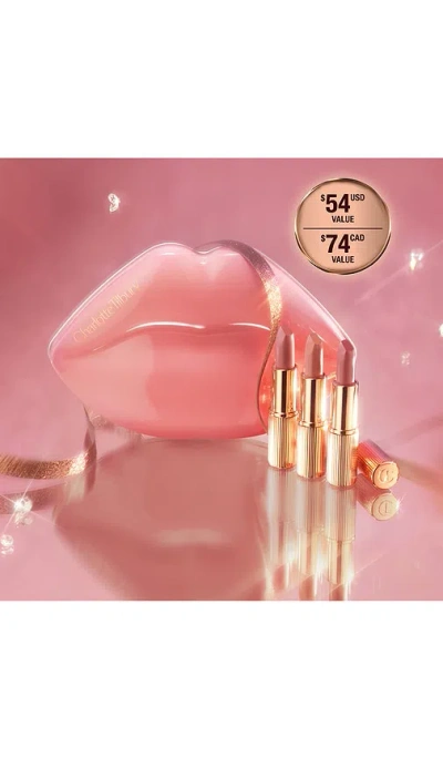 Charlotte Tilbury Mini Iconic Hollywood Lipstick Trio Gift Set In Pink