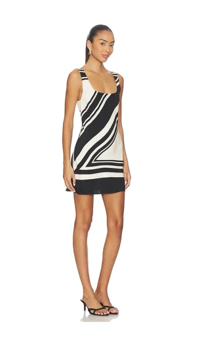 Sir Pietra Scoop Mini Dress In Milano Nero In Black