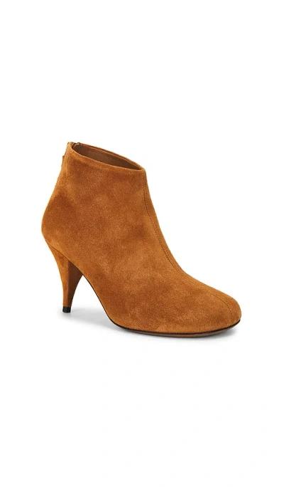 Mansur Gavriel Suede Leather Heeled Boots In Brown
