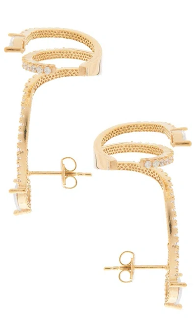 Maison Irem Snake Earrings In Gold