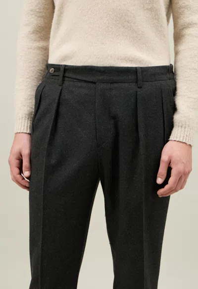 Boglioli Flannel Mario Trousers In Green