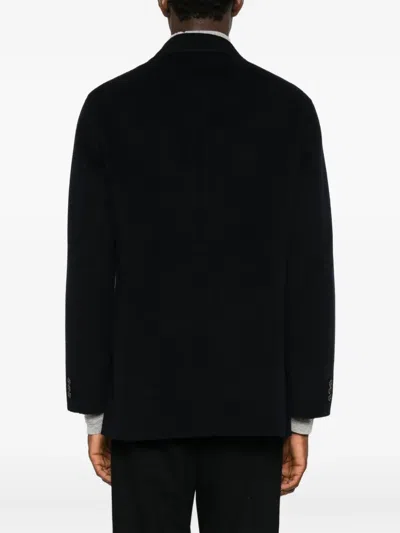 Montecore Double-breasted Coat In Black