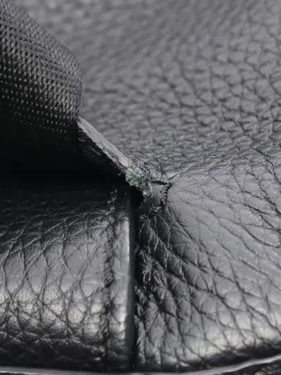 Pre-owned Fendi 2010-2025 Leather Baguette Belt Bag In Black