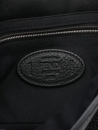 Pre-owned Fendi 2010-2025 Leather Baguette Belt Bag In Black