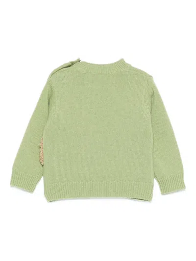 Il Gufo Appliqué Baby Top In Green
