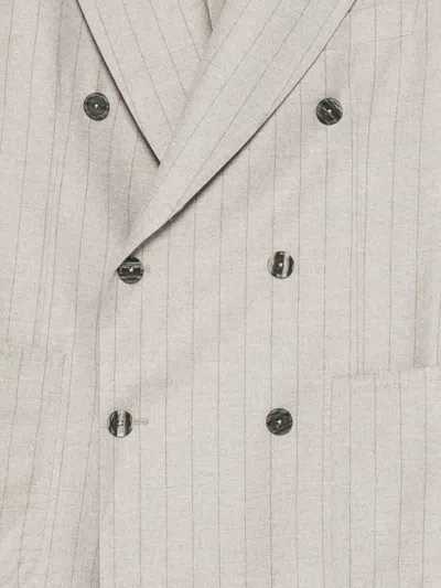 Tagliatore Single-breasted Peak-lapels Blazer In Gray