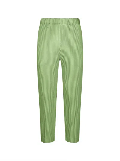 Issey Miyake Quartz Green Tailored Pleats 1 Trousers In Green