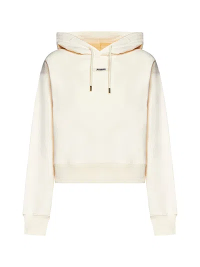 Jacquemus Cotton Hoodie In White
