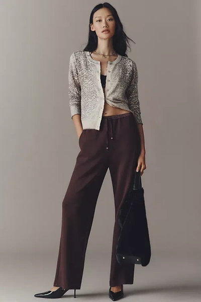 Scotch & Soda Knit Drawstring Pants In Brown