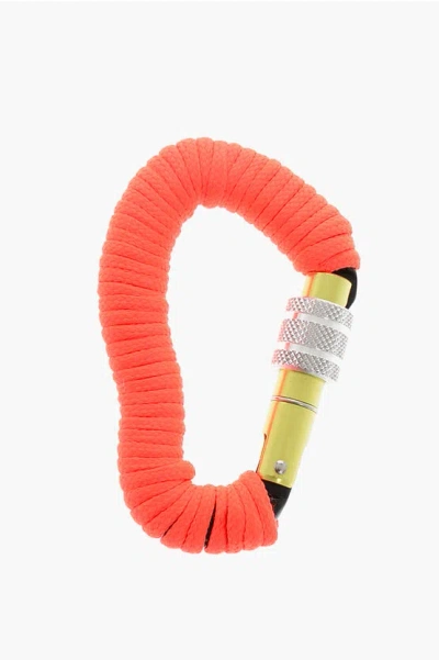 Dsquared2 Rope Covered Carabiner Keyring In Red