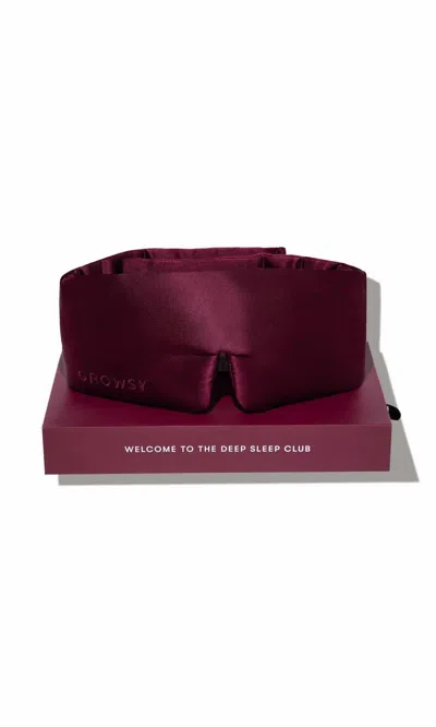 Drowsy Original Silk Sleep Mask - La Vie En Rouge In Burgundy