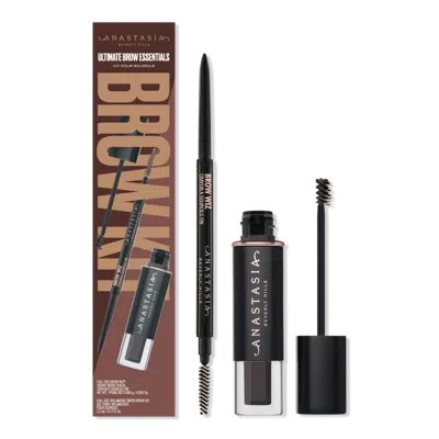 Anastasia Beverly Hills Ultimate Brow Essentials Kit Medium Brown In Black