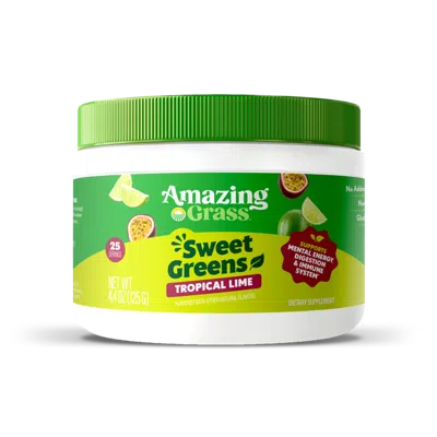 Amazing Grass Sweet Greens Powder - Tropical Lime In Transparent