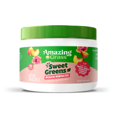 Amazing Grass Sweet Greens Powder - Peach Hibiscus In Transparent