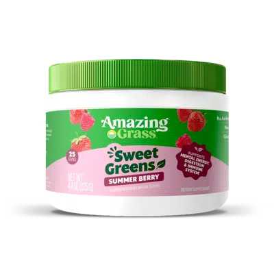 Amazing Grass Sweet Greens Powder - Summer Berry In Transparent