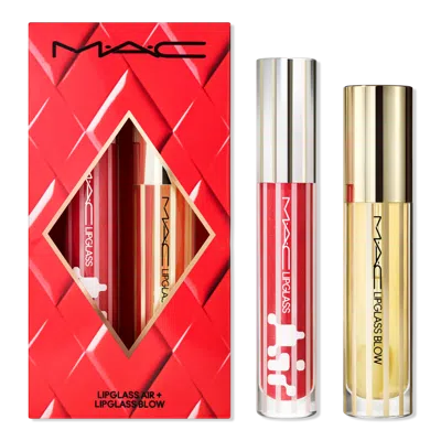 Mac Exclusive Blowing Air Kisses Glossy Lip Duo (worth £47) In Red