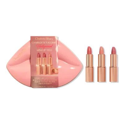 Charlotte Tilbury Mini Iconic Hollywood Lipstick Trio Gift Set In Pink