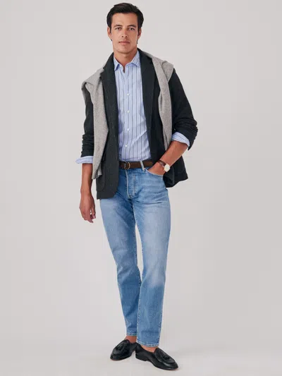 J.mclaughlin Men's Mccown Sport Coat In Broken Herringbone Charcoal/gray In Green