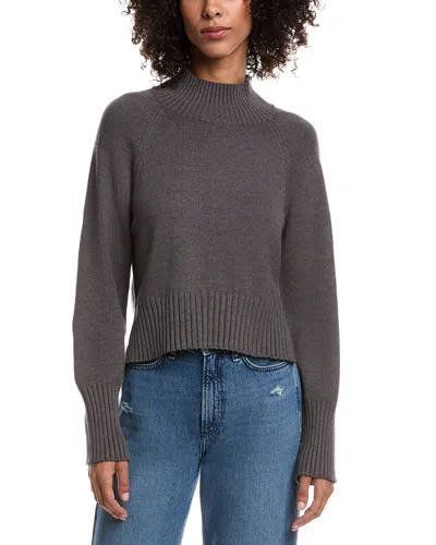 Luxe Always Mock Neck Sweater In Gray