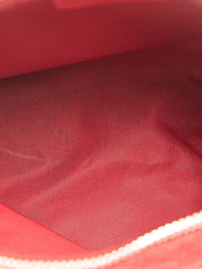 Pre-owned Dior 2003 Issimo Trotter Canvas Pochette Handbag In Red