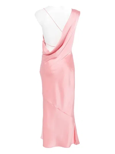Paris Georgia Minka Cowl-neck Slip Dress In Pink