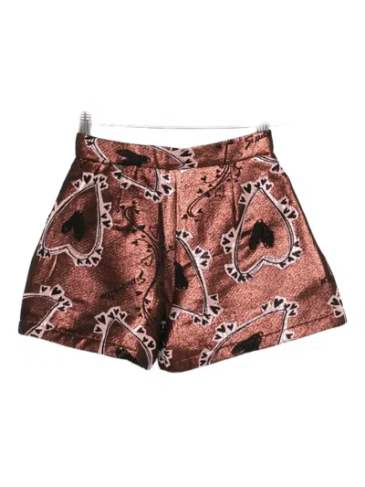 Simonetta Heart-print Shorts In Multi