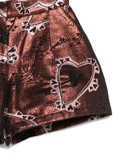 Simonetta Heart-print Shorts In Multi