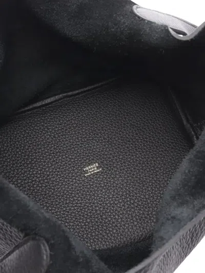 Pre-owned Hermes 2024 Clemence Picotin Lock 22 Handbag In Black