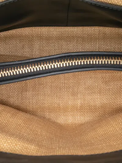 Pre-owned Fendi 2010-2025 Medium Raffia By The Way Satchel In Brown