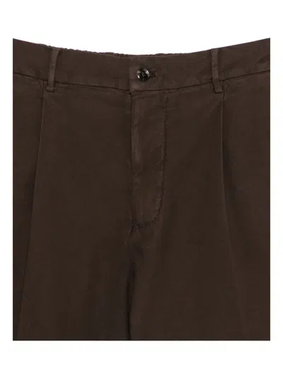 Dell'oglio Pleat-detail Trousers In Brown