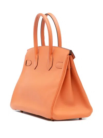 Pre-owned Hermes 2012 Epsom Birkin Retourne 30 Handbag In Orange