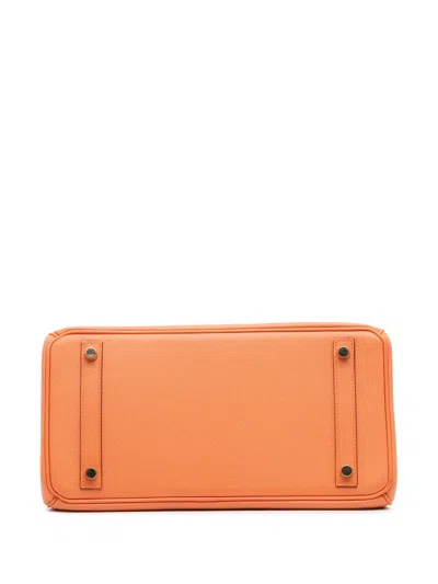 Pre-owned Hermes 2012 Epsom Birkin Retourne 30 Handbag In Orange