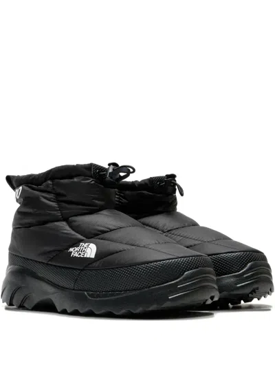 The North Face Black Nuptse Traction Chukka Boots In Black