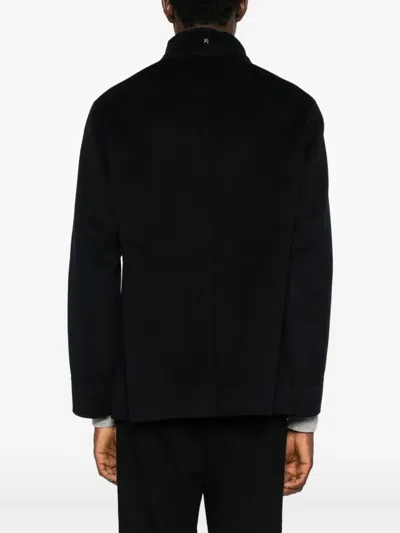 Montecore Double-breasted Coat In Black