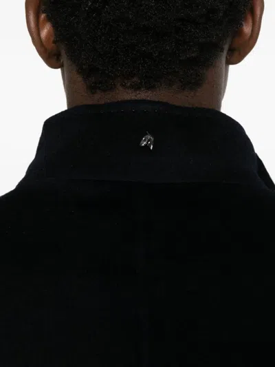 Montecore Double-breasted Coat In Black