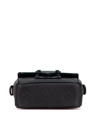 Pre-owned Louis Vuitton 2021-2025 Monogram Taurillon Pico S Lock Satchel In Black