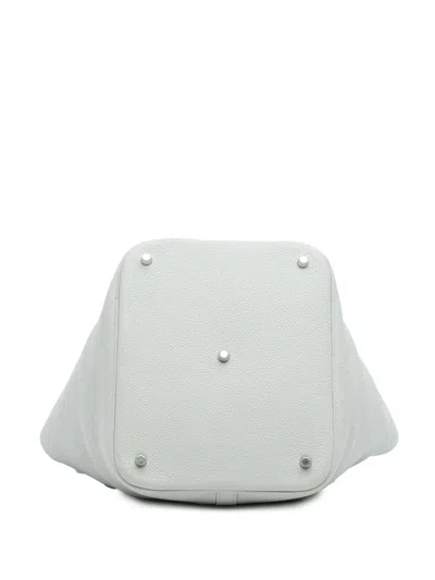 Pre-owned Hermes 2014 Clemence Picotin Lock 26 Handbag In Blue