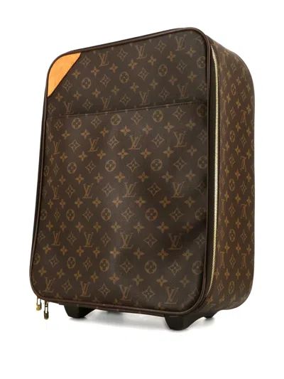Pre-owned Louis Vuitton 2002 Pégase Monogram Suitcase In Brown