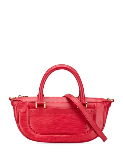 Pre-owned Louis Vuitton 2003 Epi Dhanura Pm Satchel In Red