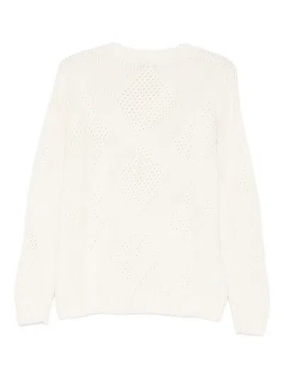 Bruno Manetti Open-work Sweater In Neutral