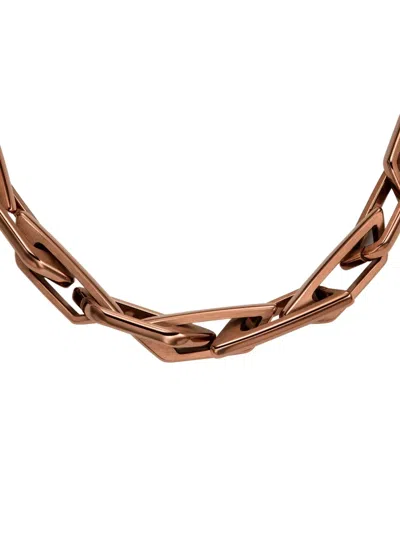 Diesel Dx1646200 Interlocking Logo Chain Necklace In Gold