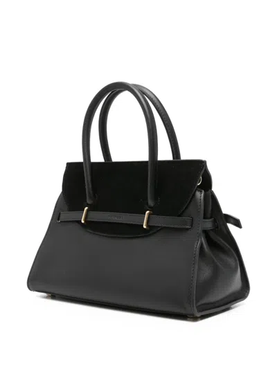 Simkhai River Small Suede-trimmed Leather Tote In Black