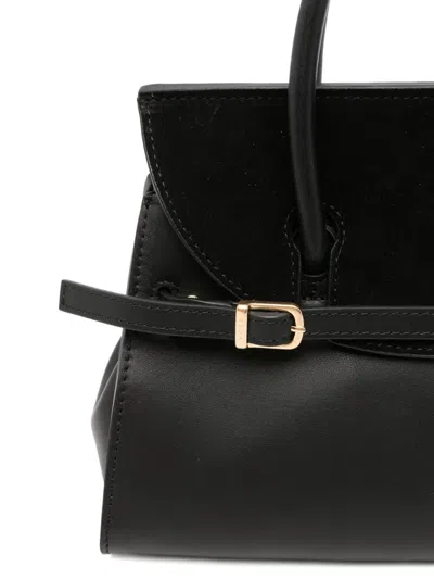 Simkhai River Small Suede-trimmed Leather Tote In Black